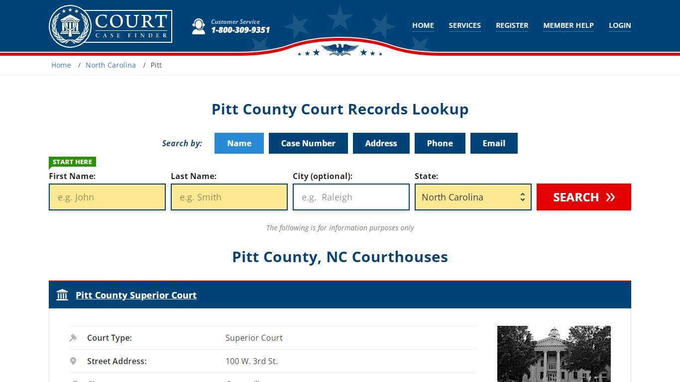 Pitt County Court Records | NC Case Lookup - CourtCaseFinder.com